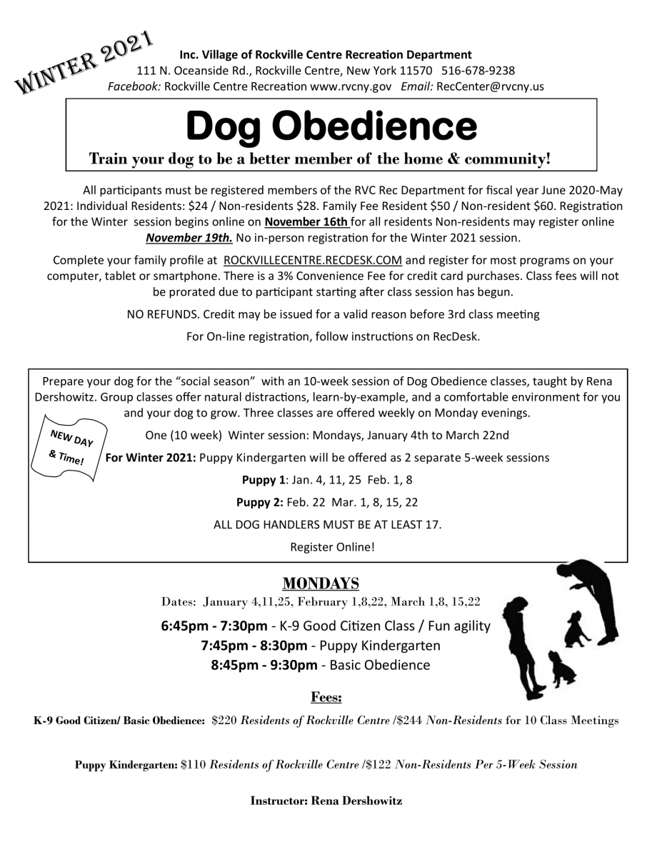 dog obedience flyer