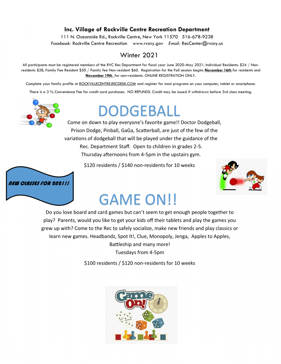 dodgeball game on flyer