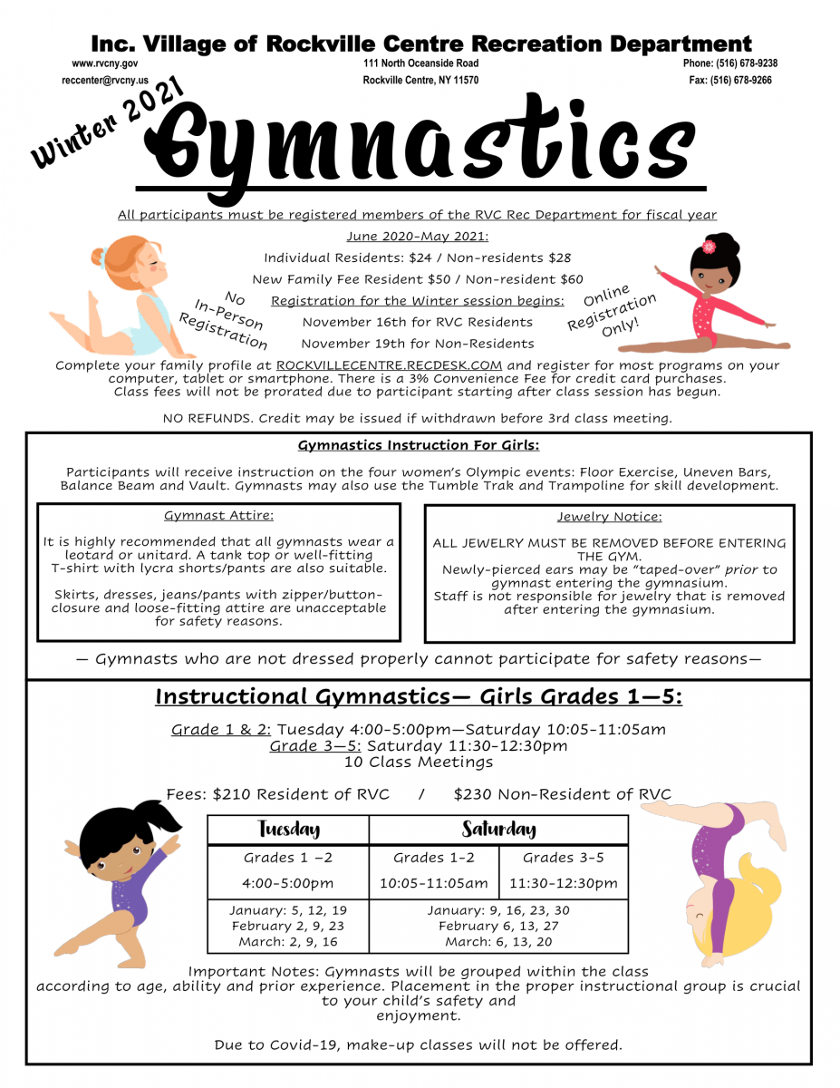 Recreational Gymnastics Flyer