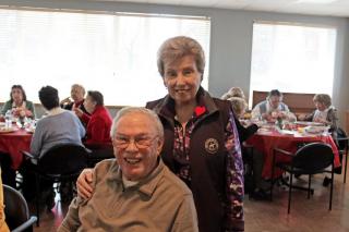 John and Claire Kirkwood at Senior Center