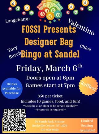 FOSSI Pocketbook BINGO Friday, March 6th