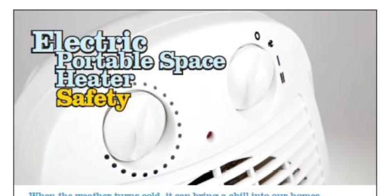 Flyer detailing safety protocols for space heaters