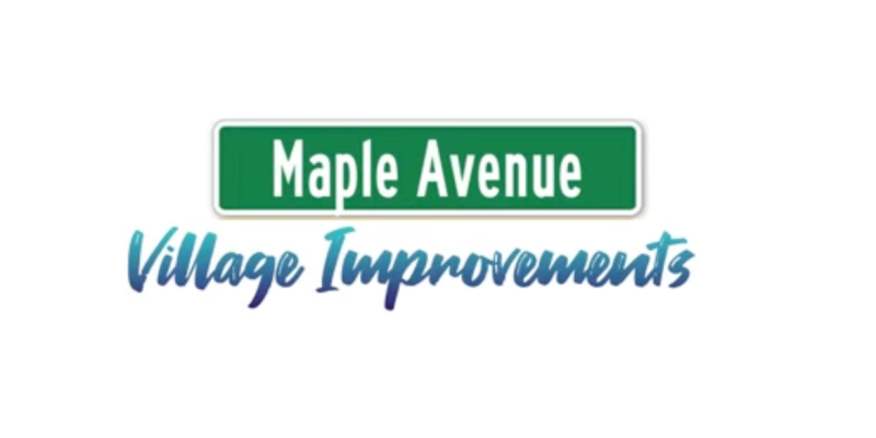Maple Avenue in green Village Improvements in blue