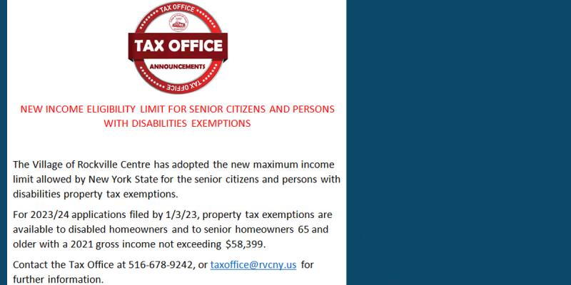 Tax Office Announcement